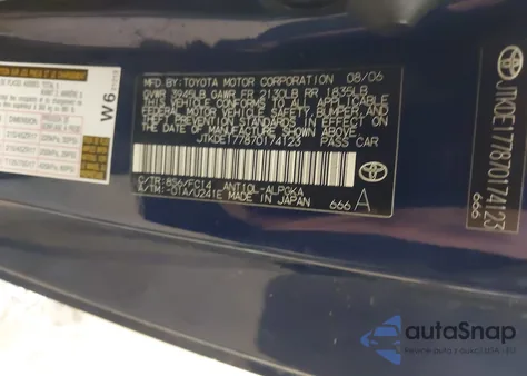 2007 Scion Tc из США, поврежденный, VIN JTKDE177870174123